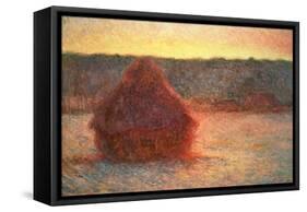 Haystacks at Sunset, Frosty Weather, 1891-Claude Monet-Framed Stretched Canvas