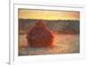 Haystacks at Sunset, Frosty Weather, 1891-Claude Monet-Framed Giclee Print