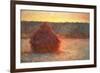 Haystacks at Sunset, Frosty Weather, 1891-Claude Monet-Framed Giclee Print