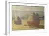 Haystacks at the End of the Summer, at Giverny, 1891-Claude Monet-Framed Giclee Print