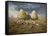 Haystacks; Autumn 1874-Jean-François Millet-Framed Stretched Canvas