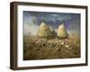 Haystacks; Autumn 1874-Jean-François Millet-Framed Art Print