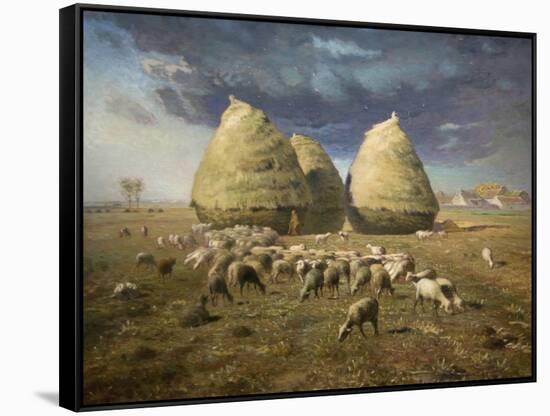 Haystacks; Autumn 1874-Jean-François Millet-Framed Stretched Canvas