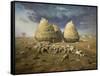 Haystacks; Autumn 1874-Jean-François Millet-Framed Stretched Canvas