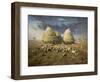 Haystacks; Autumn 1874-Jean-François Millet-Framed Art Print