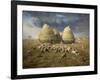 Haystacks; Autumn 1874-Jean-François Millet-Framed Art Print