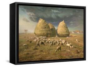 Haystacks: Autumn, c.1874-Jean-Francois Millet-Framed Stretched Canvas