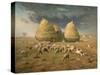 Haystacks: Autumn, c.1874-Jean-Francois Millet-Stretched Canvas