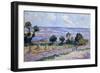 Haystacks by the Sea; Meules Au Bord De La Mer, 1914-Maximilien Luce-Framed Giclee Print