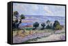 Haystacks by the Sea-Maximilien Luce-Framed Stretched Canvas