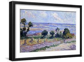 Haystacks by the Sea-Maximilien Luce-Framed Giclee Print