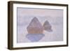 Haystacks (Effect of Snow and Sun), 1891-Claude Monet-Framed Giclee Print