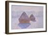 Haystacks, Effect of Snow and Sun by Claude Monet-Claude Monet-Framed Giclee Print