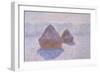 Haystacks, Effect of Snow and Sun by Claude Monet-Claude Monet-Framed Giclee Print