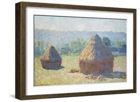 Haystacks, End of Summer by Claude Monet-Claude Monet-Framed Giclee Print