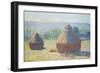 Haystacks, End of Summer by Claude Monet-Claude Monet-Framed Giclee Print