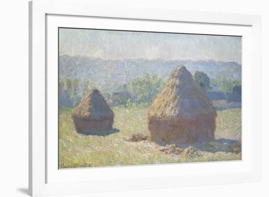 Haystacks: End of Summer-Claude Monet-Framed Giclee Print