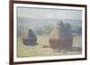 Haystacks: End of Summer-Claude Monet-Framed Giclee Print