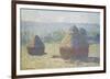 Haystacks: End of Summer-Claude Monet-Framed Giclee Print