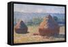 Haystacks, End of the Summer, Morning Effects-Claude Monet-Framed Stretched Canvas