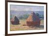 Haystacks, End of the Summer, Morning Effects-Claude Monet-Framed Art Print