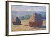 Haystacks, End of the Summer, Morning Effects-Claude Monet-Framed Art Print