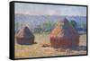 Haystacks, End of the Summer, Morning Effects-Claude Monet-Framed Stretched Canvas