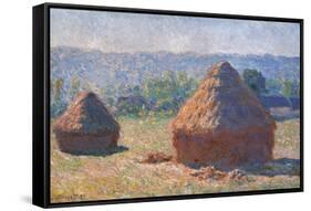 Haystacks, End of the Summer, Morning Effects-Claude Monet-Framed Stretched Canvas