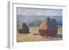 Haystacks, End of the Summer, Morning Effects-Claude Monet-Framed Art Print