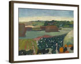 Haystacks in Brittany, 1890-Paul Gauguin-Framed Giclee Print