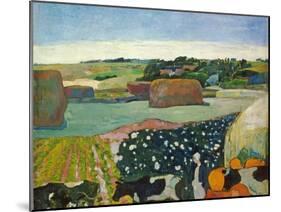 Haystacks in Brittany, 1890-Paul Gauguin-Mounted Giclee Print