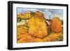 Haystacks in Provence, 1888-Vincent van Gogh-Framed Premium Giclee Print