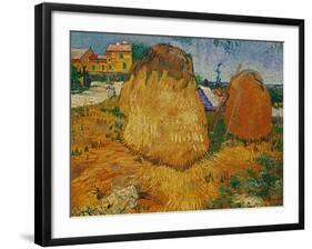 Haystacks in Provence, c.1888-Vincent van Gogh-Framed Giclee Print