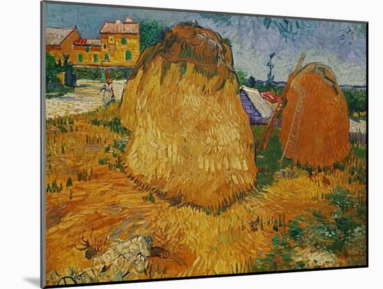 Haystacks in Provence, c.1888-Vincent van Gogh-Mounted Giclee Print