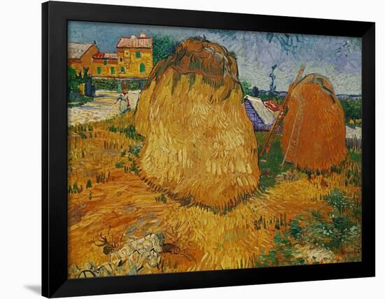 Haystacks in Provence, c.1888-Vincent van Gogh-Framed Giclee Print