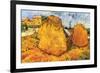 Haystacks In Provence-Vincent van Gogh-Framed Premium Giclee Print