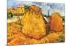 Haystacks in Provence-Vincent van Gogh-Mounted Premium Giclee Print