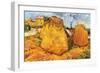 Haystacks in Provence-Vincent van Gogh-Framed Art Print