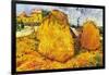 Haystacks In Provence-Vincent van Gogh-Framed Art Print