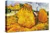 Haystacks In Provence-Vincent van Gogh-Stretched Canvas