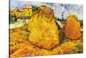 Haystacks In Provence-Vincent van Gogh-Stretched Canvas