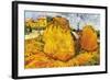 Haystacks In Provence-Vincent van Gogh-Framed Art Print