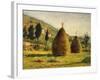 Haystacks in Sun, 1890-Silvestro Lega-Framed Giclee Print