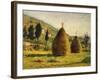 Haystacks in Sun, 1890-Silvestro Lega-Framed Giclee Print