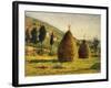 Haystacks in Sun, 1890-Silvestro Lega-Framed Giclee Print