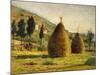 Haystacks in Sun, 1890-Silvestro Lega-Mounted Giclee Print