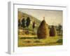 Haystacks in Sun, 1890-Silvestro Lega-Framed Giclee Print