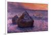 Haystacks in the Setting Sun-Claude Monet-Framed Giclee Print