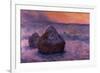 Haystacks in the Setting Sun-Claude Monet-Framed Giclee Print