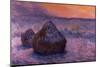 Haystacks in the Setting Sun-Claude Monet-Mounted Giclee Print